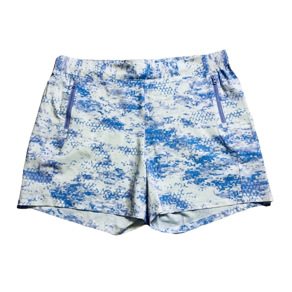 Columbia PFG Tidal II Shorts Women’s 1X Soft Violet Purple Camo UPF 50 5” Inseam
